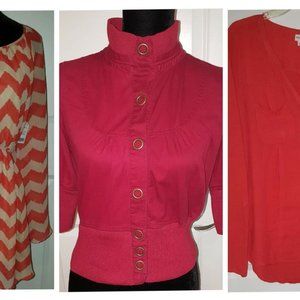 Woman's Tops & Blouse Lot (3 pcs) Size L